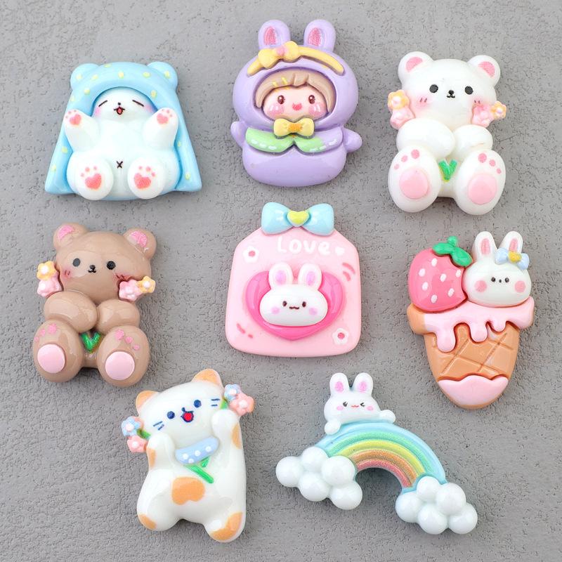 8Pcs Mini Cute Animal Resin Ca - огляд і ціна Resin Craft Supplies