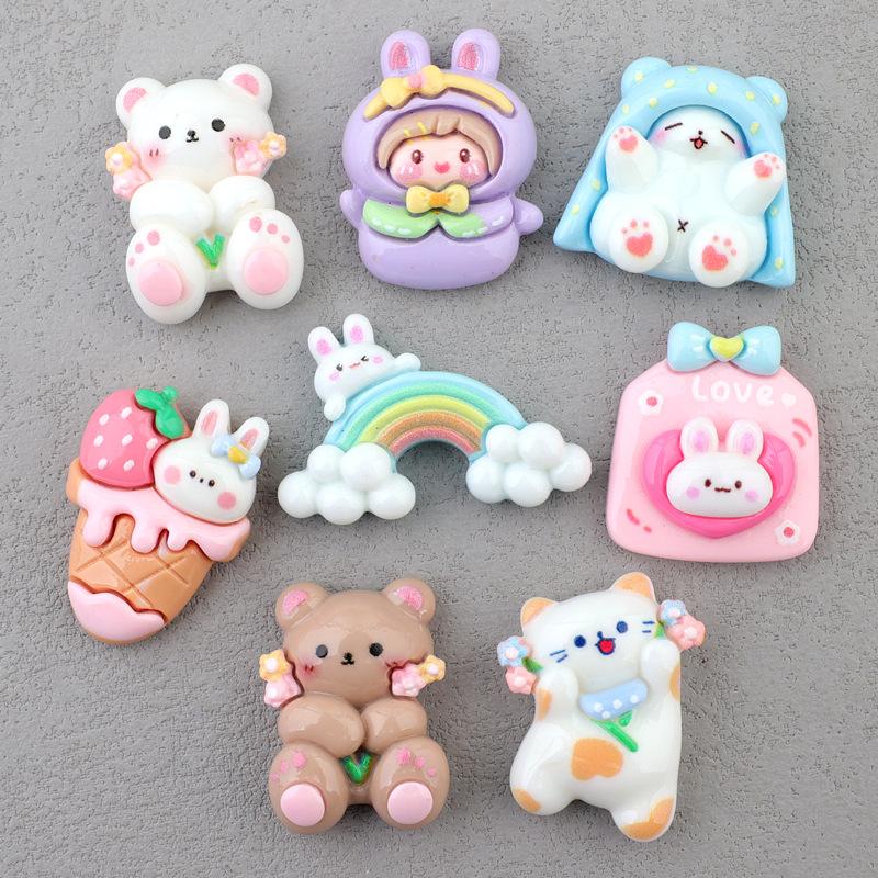 8Pcs Mini Cute Animal Resin Ca - огляд і ціна Resin Craft Supplies