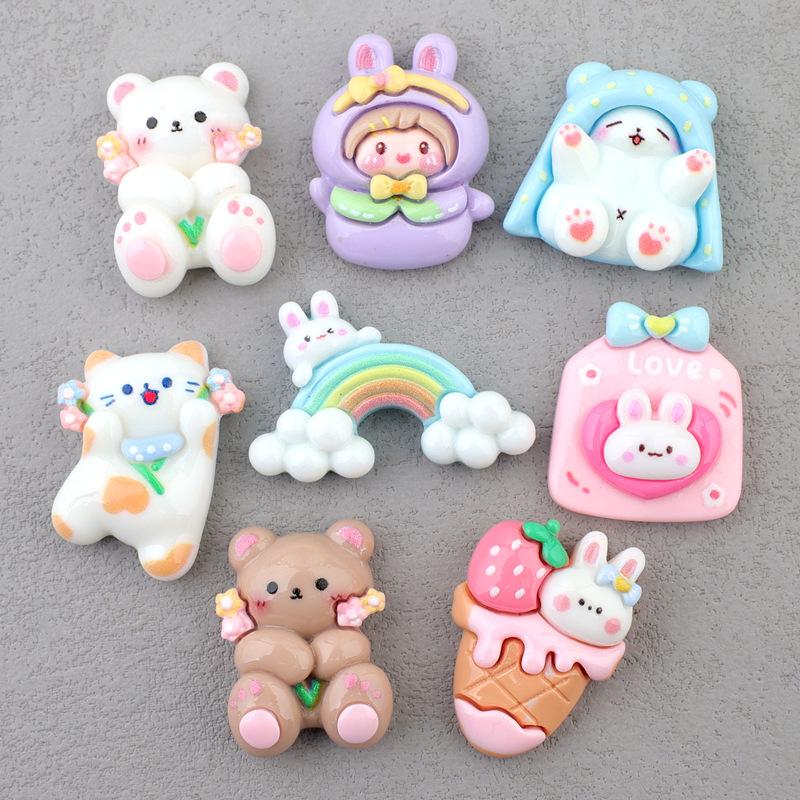 8Pcs Mini Cute Animal Resin Ca - огляд і ціна Resin Craft Supplies