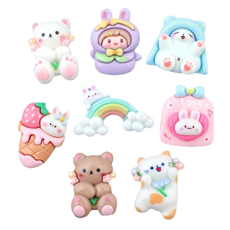8Pcs Mini Cute Animal Resin Ca - огляд і ціна Resin Craft Supplies