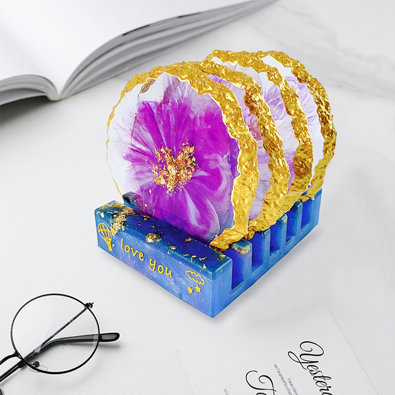 DM413 Drusy Coaster Resin Mold - огляд і ціна Serving Tray Mold