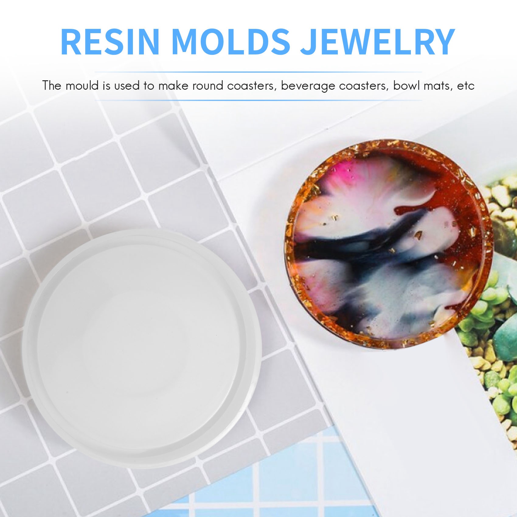4 Pack Big Diy Round Coaster S - огляд і ціна Coaster Mold Round