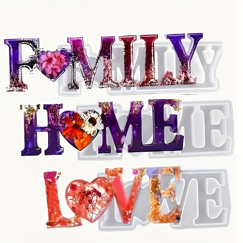 3Pcs Heart Slogan Silicone Res - огляд і ціна Serving Tray Mold