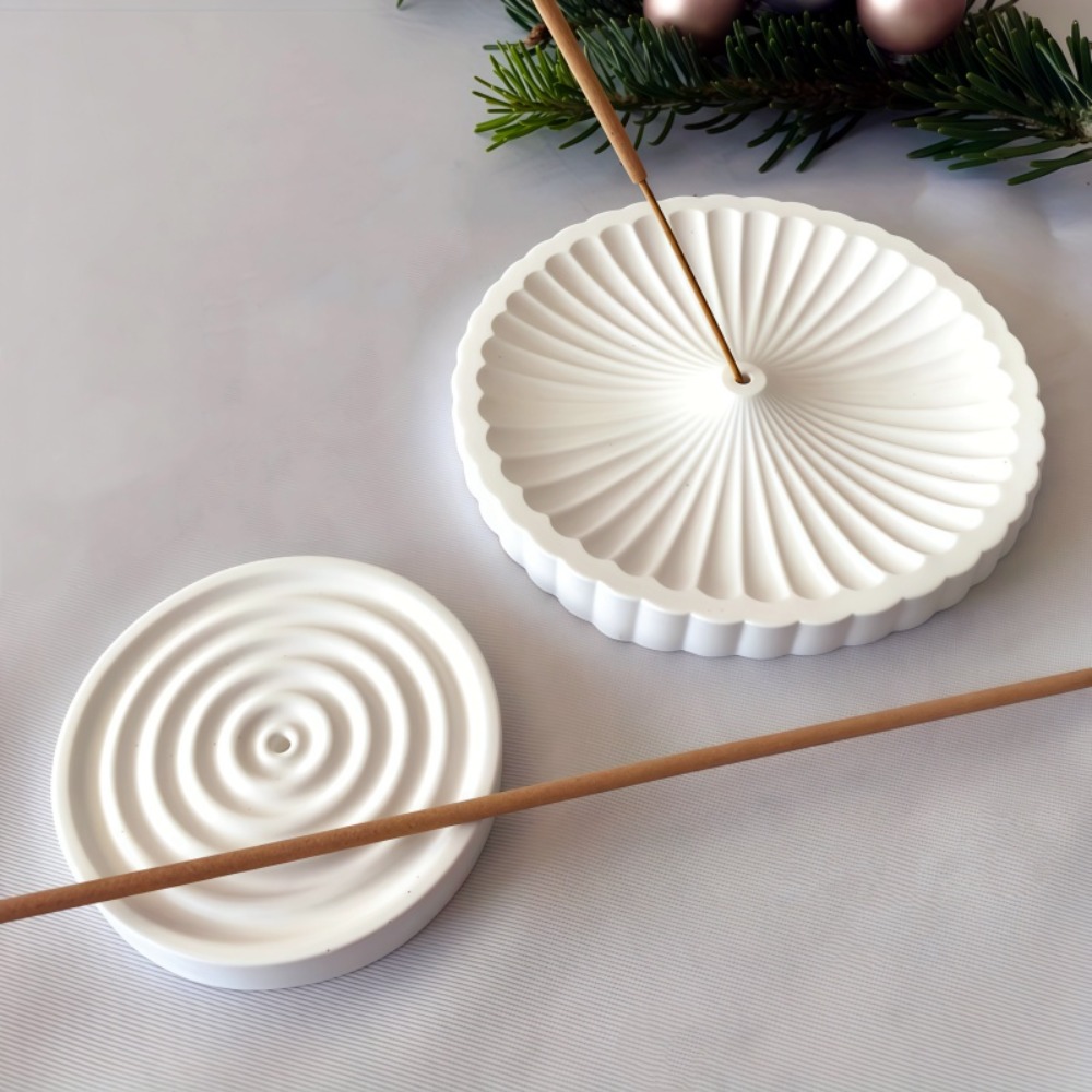 2pcs Round Incense Burner Sili - огляд і ціна Coaster Mold Round