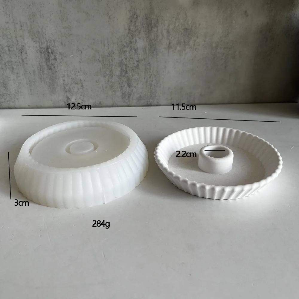Stripe Round Dish Candle Holde - огляд і ціна Coaster Mold Round