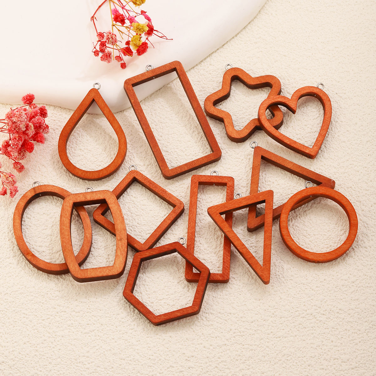 10PCS Triangle Rectangle Wood  - огляд і ціна Resin Craft Projects