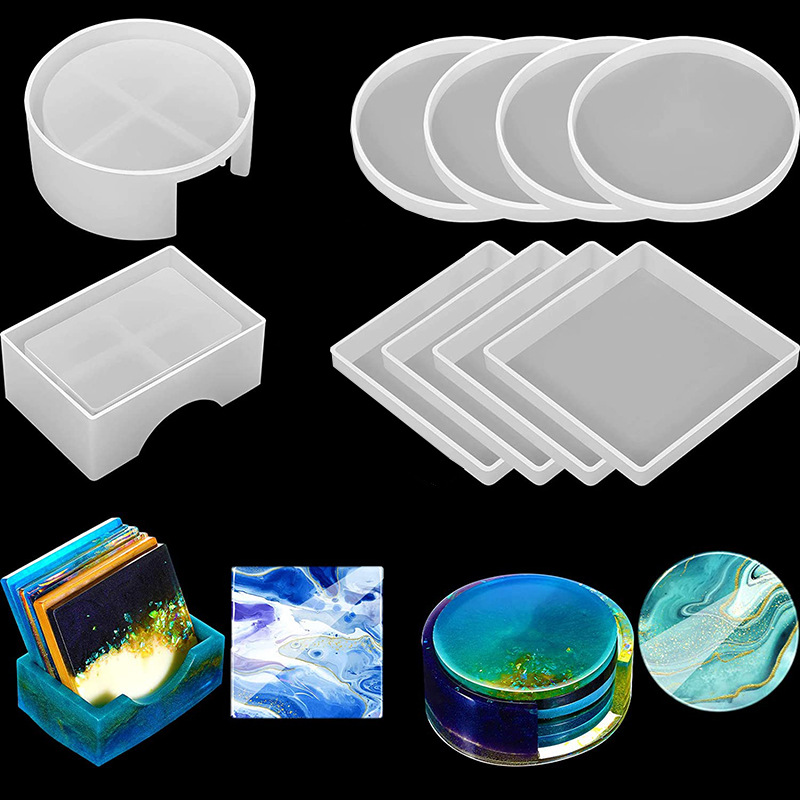 Round Square Coaster Silicone  - огляд і ціна Coaster Mold Round